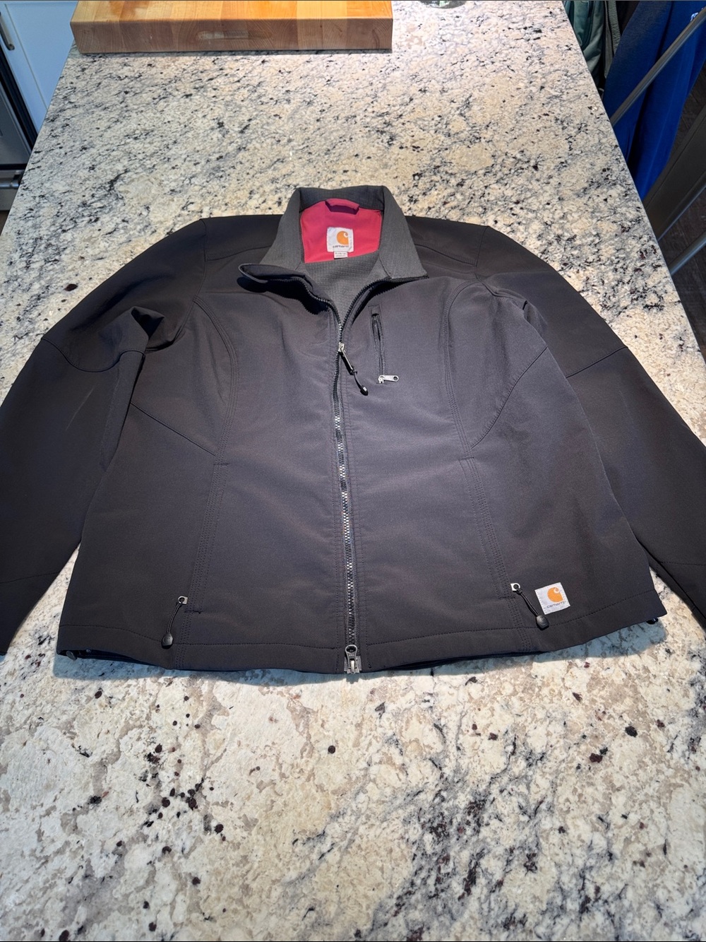 Carhartt Boy’s Black Softshell Jacket with Grey Lining